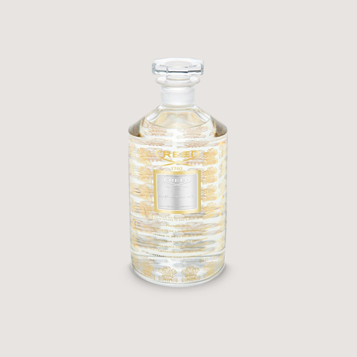 Silver Mountain Water 1000ml/34oz Flacon bottle